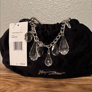 Betsey Johnson Black Bracelet Bag NWT